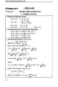 Phương pháp giải phương trình lượng giác – Trung tâm LTĐH Vĩnh Viễn