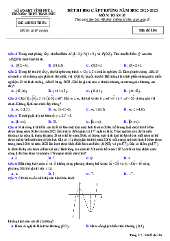 Đề thi HSG Toán 10 năm 2022 – 2023 trường THPT Trần Phú – Vĩnh Phúc