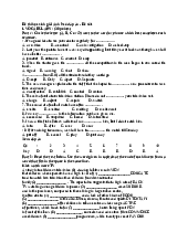 Đề thi học sinh giỏi Anh 9 có đáp án