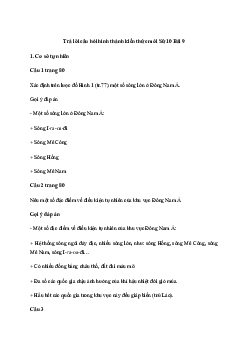 Lịch sử 10 Bài 9: Cơ sở hình thành văn minh Đông Nam Á thời kì cổ - trung đại - Kết Nối Tri Thức