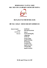 Bài tập lớn: Cài đặt và Demo Hadoop Mapreduce môn Dữ liệu lớn | Học viện Công Nghệ Bưu Chính Viễn Thông