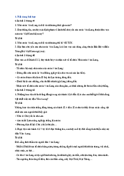 Giải sách giáo khoa môn Lịch Sử lớp 6 Bài 12: Nước Văn Lang | Cánh diều