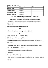 Báo cáo Thực Tập Hóa Sinh: Xét nghiệm máu sử dụng quang phổ | Đại học Dược Hà Nội