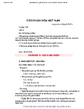 [Ghi chép] ôn tập cuối kỳ cơ sở văn hóa việt nam môn cơ sở văn hóa| Trường Đại học Hà Nội