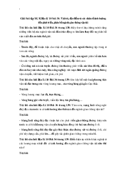 Giải bài tập SGK Địa lý 10 bài 36 ( có đáp án)