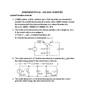 Review Exercises on Laplace Transform & Filter Concepts | Môn Principles of EE 1 - Trường Đại học Quốc tế, Đại học Quốc gia Thành phố Hồ Chí Minh