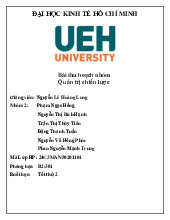 Bài thu hoạch môn Quản trị chiến lược - trường đại học kinh tế- tài chính thành phố Hồ chí minh.