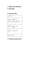 Tóm tắt lý thuyết đạo hàm cơ bản | môn toán cao cấp