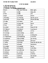 Từ vựng Tiếng Anh lớp 12 Unit 11 Book - Tiếng Anh 12