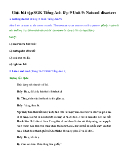 Giải bài tập SGK Tiếng Anh lớp 9 Unit 9: Natural disasters