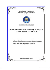 Tiểu luận môn Quản trị học - Trường Đại học Văn Hiến.