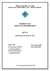 Hệ Thống Quản Lý Nhà Trẻ Tư Nhân | Môn Ngôn ngữ mô hình hóa - Đại học Cần Thơ