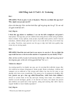 Giải Tiếng Anh 11 Unit 1: 1C Listening | Friends Global