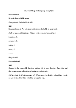 Tiếng Anh 10 Unit 5: Language - Kết Nối Tri Thức