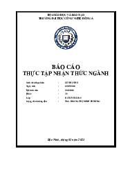 Báo cáo Thực tập nhận thức ngành | Đại học Công nghệ Đông Á