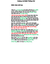 Tóm tắt Hoàng Lê Nhất Thống Chí - Lịch sử triều đại Lê Trung Hưng