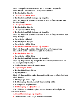 Trắc nghiệm Chủ nghĩa xã hội khoa học (Có đáp án)