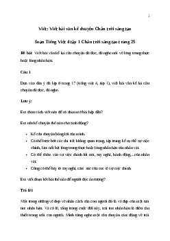 Viết bài văn kể chuyện - Tiếng Việt 4 Chân trời sáng tạo