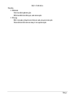 Chuyên đề tam giác Toán 6