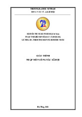 Giáo trình môn Nhập môn công tác xã hội | Trường Đại học Lao động - Xã hội