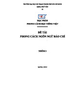 Phong Cách Ngôn Ngữ Báo Chí - Học Phần LITR K42 Văn Học A
