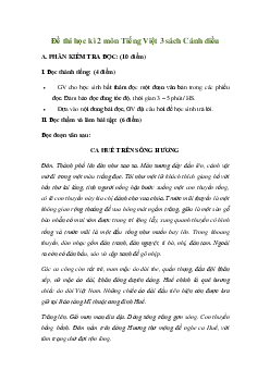 Đề thi học kì 2 môn Tiếng Việt 3 năm 2022 - 2023 (Đề 2) | Cánh diều