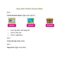 Giải Tiếng Anh lớp 3 Unit 12: Lesson Three | Family and Friends