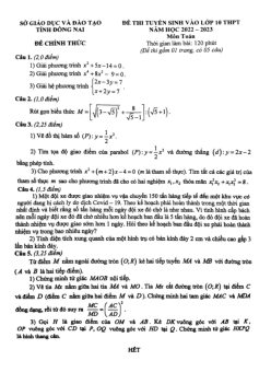 Đề tuyển sinh lớp 10 THPT môn Toán năm 2022 – 2023 sở GD&ĐT Đồng Nai