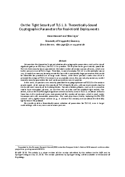 On the Tight Security of TLS 1.3