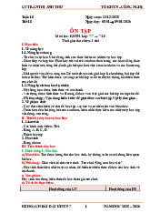 Giáo án môn Khoa học tự nhiên lớp 7