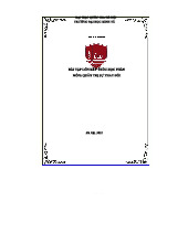 BÀI TẬP LỚN MÔN QUẢN TRỊ SỰ THAY ĐỔI - ĐẠI HỌC KINH TẾ