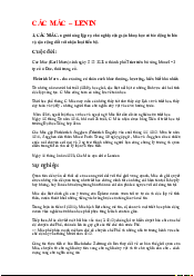 Ôn tập môn Triết học Mác Lênin | Trường Đại học Luật, Đại học Quốc gia Hà Nội