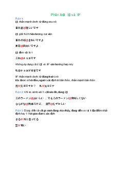 1.Phân biệt は và が | Ngôn ngữ Nhật | Đại học Khoa học Xã hội và Nhân văn, Đại học Quốc gia Thành phố HCM