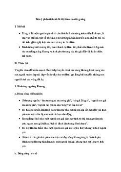 Dàn ý phân tích Ai đã đặt tên cho dòng sông | Văn mẫu 11 Chân trời sáng tạo