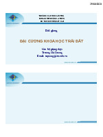 Bài giảng Môn Khoa học Trái đất | Đại học Cần Thơ