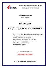 BÁO CÁO THỰC TẬP MARKETING TẠI CONEX - Mã 7340511