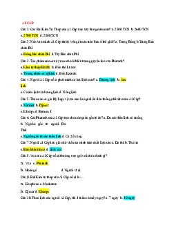 Trắc nghiệm Lịch sử văn minh thế giới kỳ 2 (2022 - 2023) | Đại học Sư Phạm Hà Nội