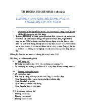 Đề cương môn Tư tưởng Hồ chí minh - trường đại học kinh tế- tài chính thành phố Hồ chí minh.