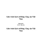 Giáo trình Môn Lịch sử Đảng | Trường Cao đẳng Công Nghệ Bách Khoa Hà Nội