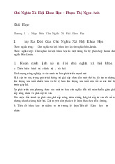 Đề cương môn chủ nghĩa xã hội khoa học –Trường Đại học Hoa Sen