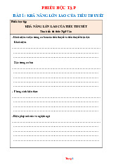 Phiếu Học Tập Ngữ Văn 12 Kết Nối Tri Thức Học Kỳ 1