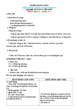 Giáo án Toán 2 sách Chân trời sáng tạo (cả năm) | Tuần 20 | Tiết 2