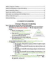 Câu hỏi ôn tập marketing căn bản