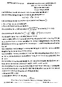 Đề thi thử vào lớp 10 năm 2020 – 2021 môn Toán trường THPT Chu Văn An – Hà Nội