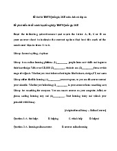 Đề phát triển đề minh họa tiếng Anh 2025 số 4