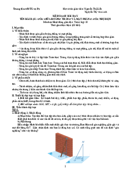 Bài 3: Góc giữa đường thẳng và mặt phẳng. Góc nhị diện | Giáo án Toán 11 Cánh diều