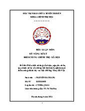 Tiểu luận Kỹ Năng Xử Lý Điểm Nóng Chính Trị Xã Hội - Đồng Tâm