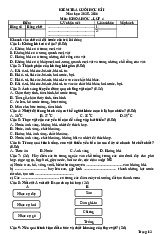 Đề thi Khoa Học 4