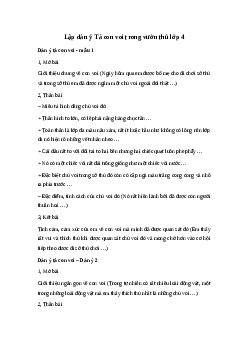 Lập dàn ý Tả con voi trong vườn thú | Tập làm văn 4
