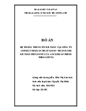 Đồ án Phân Tích Kế Toán Tiền Lương tại Công Ty CP Nhựa An Phát Xanh | Môn Hệ thống thông tin kế toán - Đại Học Sư phạm Kỹ thuật Hưng Yên